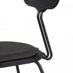 Dayton Storm Black Leather Counter Stool