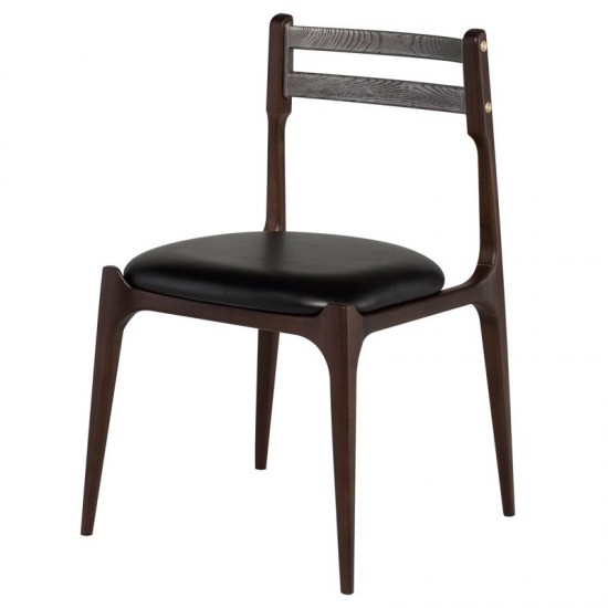 Assembly Black Leather Dining Chair, HGDA819