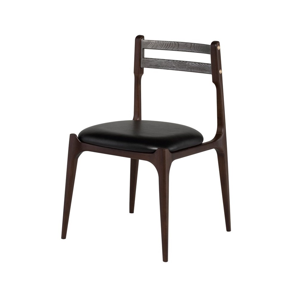 Assembly Black Leather Dining Chair, HGDA819