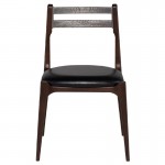 Assembly Black Leather Dining Chair, HGDA819