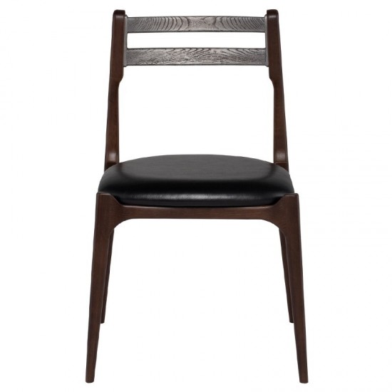 Assembly Black Leather Dining Chair, HGDA819