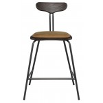 Dayton Umber Tan Leather Counter Stool