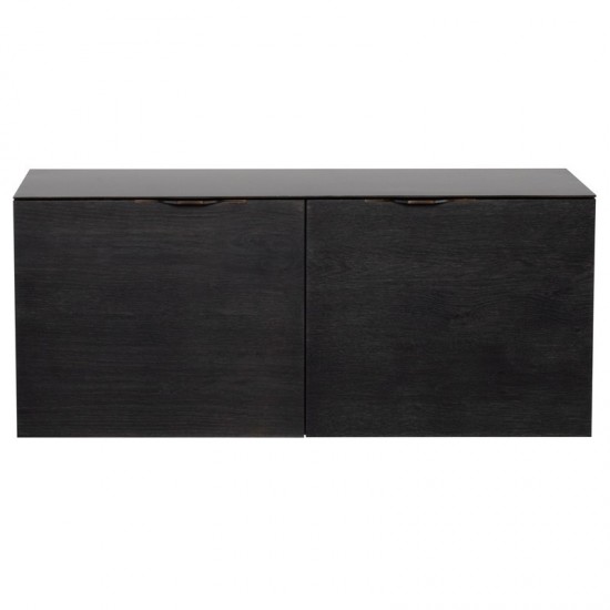 Drift Ebonized Wood Media Unit Cabinet, HGDA828