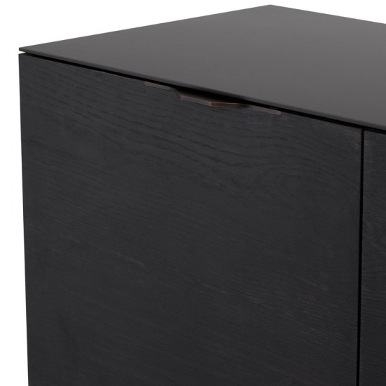 Drift Ebonized Wood Media Unit Cabinet, HGDA828