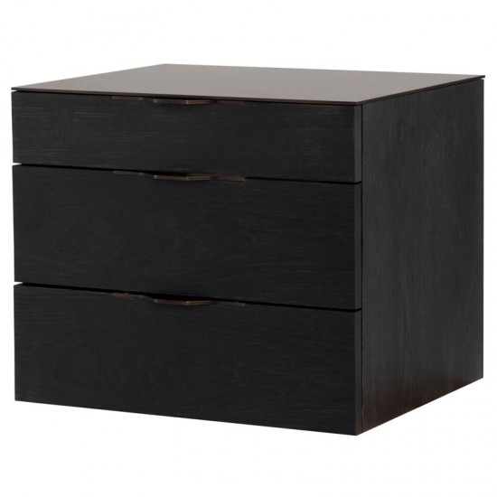 Drift Ebonized Wood Side Table