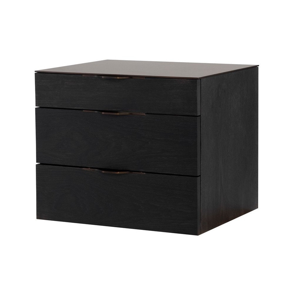 Drift Ebonized Wood Side Table