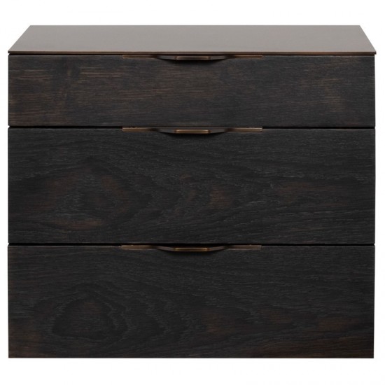 Drift Ebonized Wood Side Table