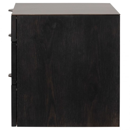 Drift Ebonized Wood Side Table