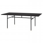 Stacking Table Ebonized Wood Dining Table, HGDA838