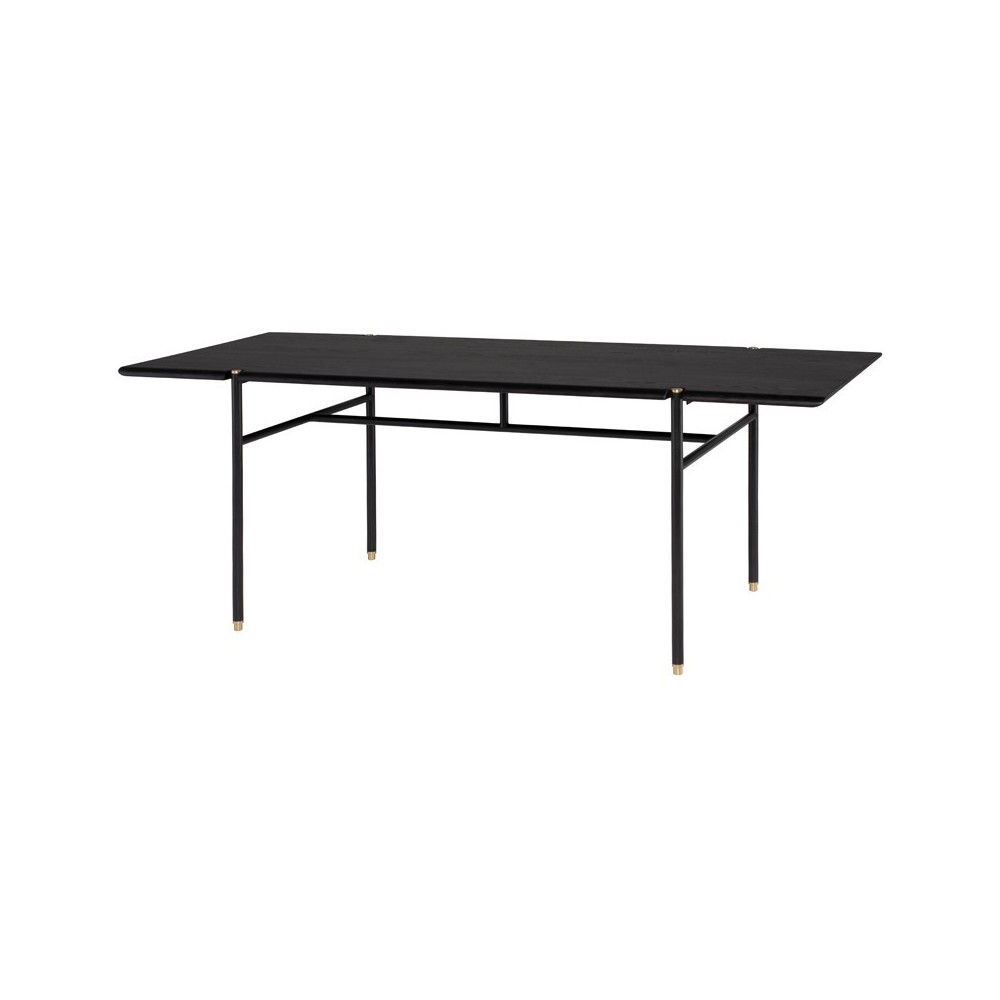 Stacking Table Ebonized Wood Dining Table, HGDA838