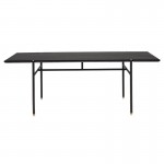 Stacking Table Ebonized Wood Dining Table, HGDA838