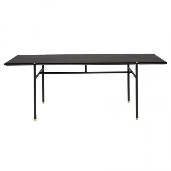 Stacking Table Ebonized Wood Dining Table, HGDA838