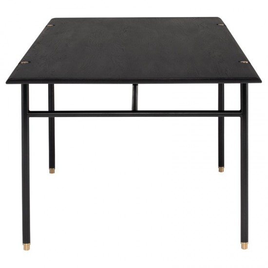 Stacking Table Ebonized Wood Dining Table, HGDA838