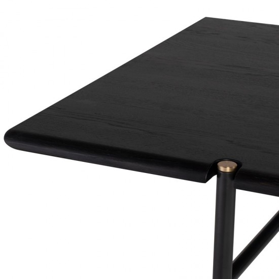 Stacking Table Ebonized Wood Dining Table, HGDA838