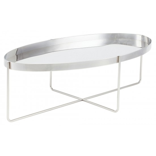 Gaultier Silver Metal Coffee Table