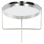 Gaultier Silver Metal Coffee Table