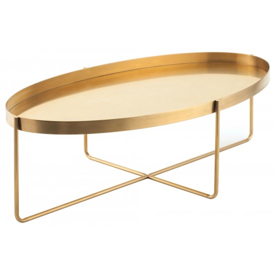 Gaultier Gold Metal Coffee Table, HGDE130