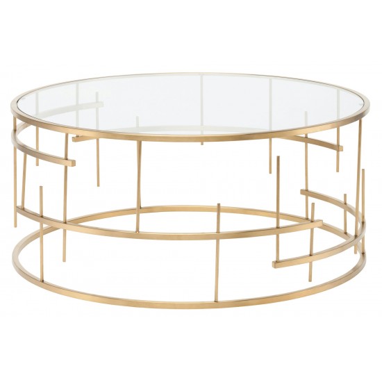 Tiffany Gold Metal Coffee Table