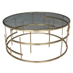 Tiffany Gold Metal Coffee Table