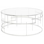 Tiffany Silver Metal Coffee Table