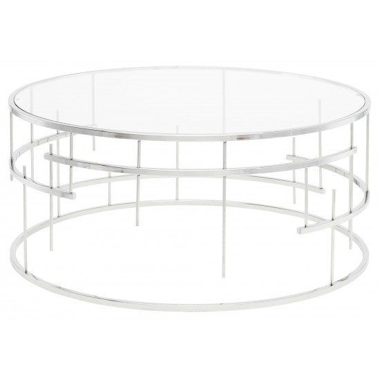 Tiffany Silver Metal Coffee Table