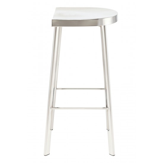 Icon Silver Metal Bar Stool