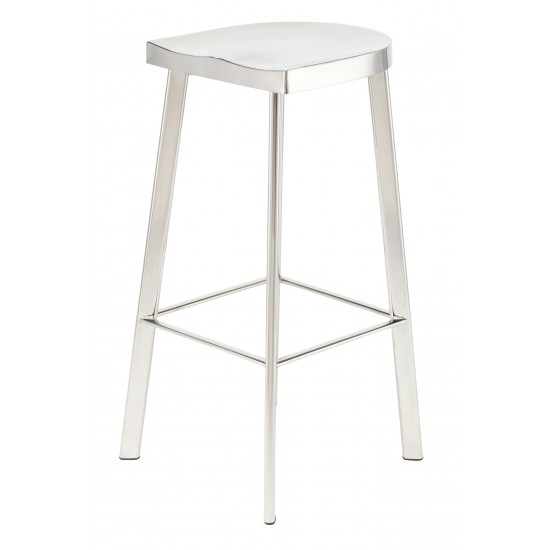 Icon Silver Metal Bar Stool