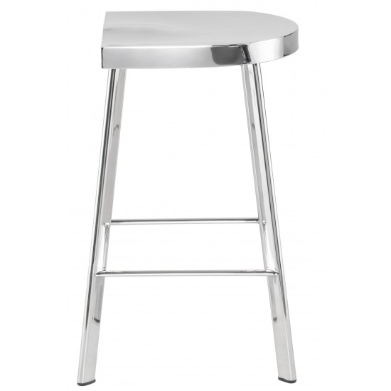 Icon Silver Metal Counter Stool