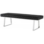 Karlee Black Leather Occasional Bench