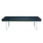 Karlee Black Leather Occasional Bench