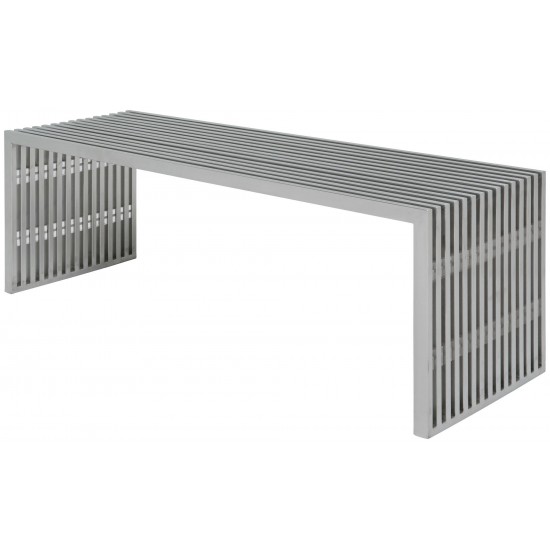 Amici Silver Metal Occasional Bench