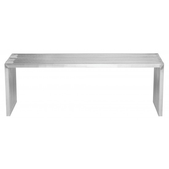 Amici Silver Metal Occasional Bench