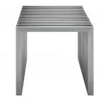 Amici Jr. Silver Metal Occasional Bench