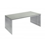 Amici Silver Metal Dining Table