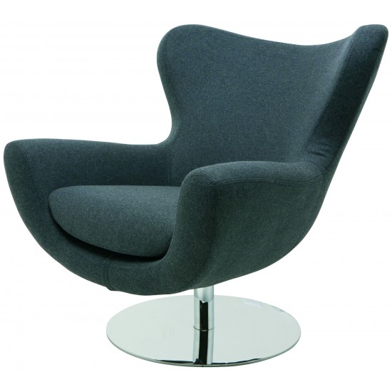 Conner Dark Grey Fabric Occasional Chair