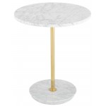 Aida White Stone Side Table