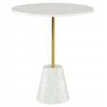 Bianca White Stone Side Table