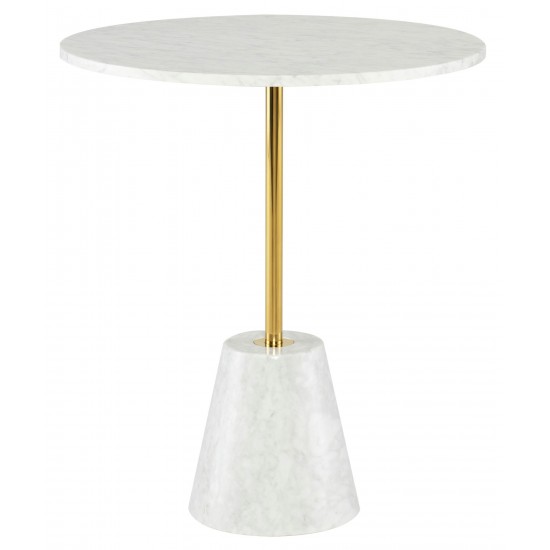 Bianca White Stone Side Table