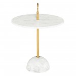 Roseta White Stone Side Table