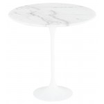 Jacob White Stone Side Table
