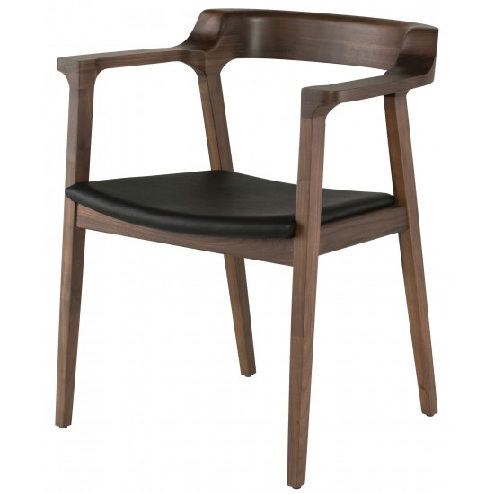 Caitlan Black Leather Dining Chair, HGEM225