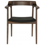 Caitlan Black Leather Dining Chair, HGEM225