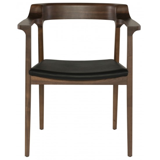 Caitlan Black Leather Dining Chair, HGEM225