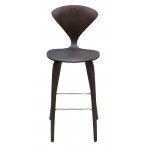 Satine Dark Walnut Wood Bar Stool