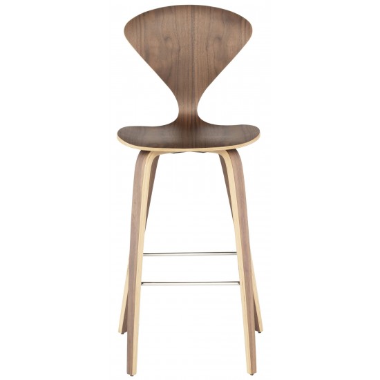 Satine Walnut Wood Bar Stool, HGEM354