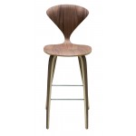 Satine Walnut Wood Bar Stool, HGEM354