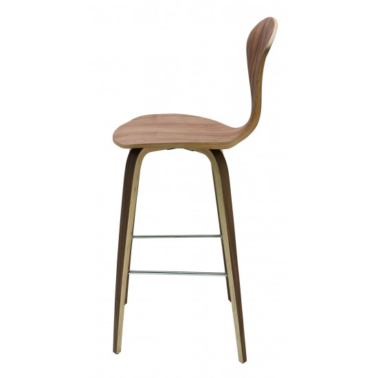 Satine Walnut Wood Counter Stool, HGEM356