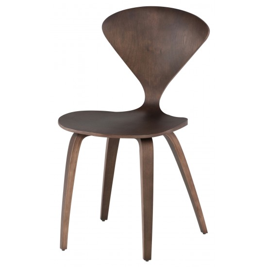 Satine Dark Walnut Wood Dining Chair