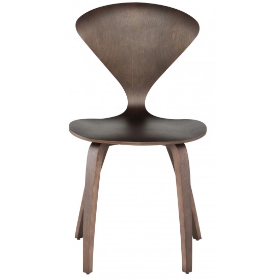 Satine Dark Walnut Wood Dining Chair