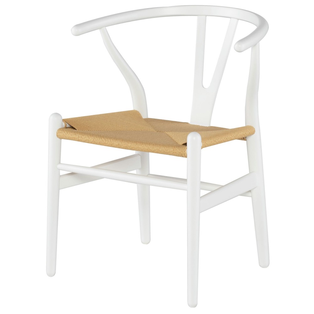 Alban White Wood Dining Chair